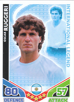 Oscar Ruggeri Argentina 2010 World Cup Match Attax International Legends #IL